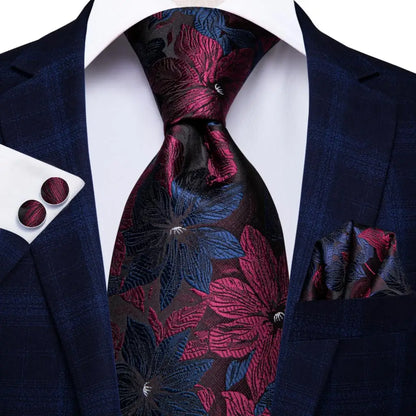 Hi-Tie Blue Business Solid 100% Silk Men's Tie NeckTie 8.5cm Ties for Men Formal Luxury Wedding High Quality Gravata