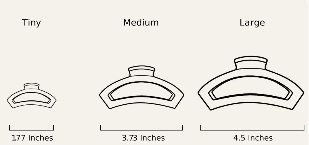 teleties medium hair clip - neutrals