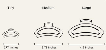 teleties medium hair clip - neutrals