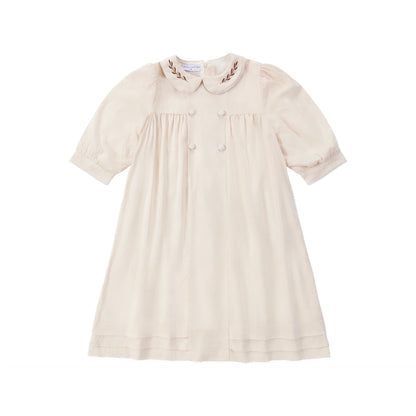AS Linen Embroidery Collection 25SS Familly Match Clothing Set Girls Linen Dress Boy Shirt and Shorts