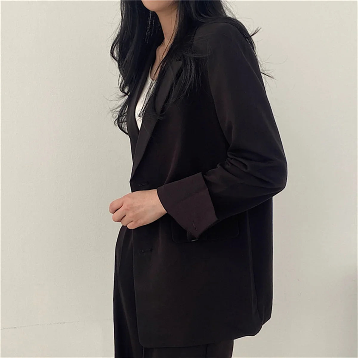 2026 Spring New Women's Clothing Suit Jacket Casual Pants Set Wide Leg Suit Pants Elegant Office Lady Business Suit Set Blazers