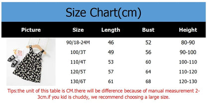 Girls Casual Dresses Little Daisy Printed Slip Sleeveless Dress Kids Dresses for Girls 2 To 6 Years Flower Girl Dresses Weddings