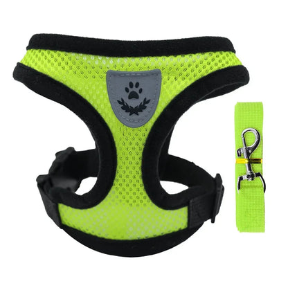 Pet Cat Dog Harness with Lead Leash Adjustable Vest Polyester Mesh Breathable Harnesses Reflective for Small Dog Cat Accessorie