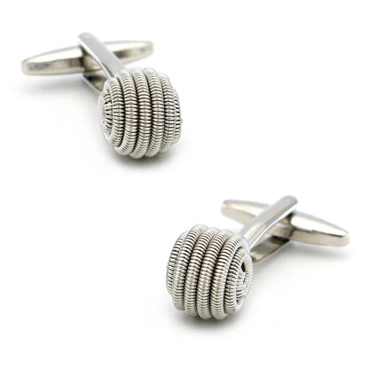 iGame Fashion Knot Cuff Links Quality Brass Material Woven Ball Design Cufflinks For Wedding  Men