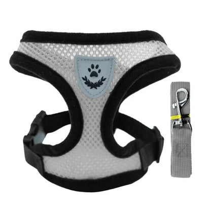 Pet Cat Dog Harness with Lead Leash Adjustable Vest Polyester Mesh Breathable Harnesses Reflective for Small Dog Cat Accessorie