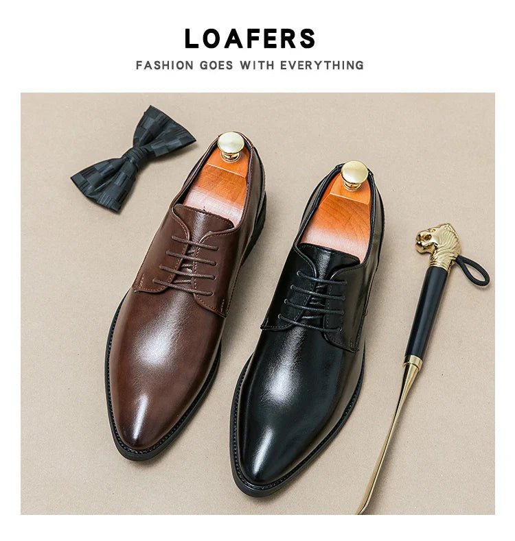 Men's Dress Shoes Party Formal Oxford Leather Shoes Men Classic Casual Business Leather Shoes Man Wedding Social Leather Shoes