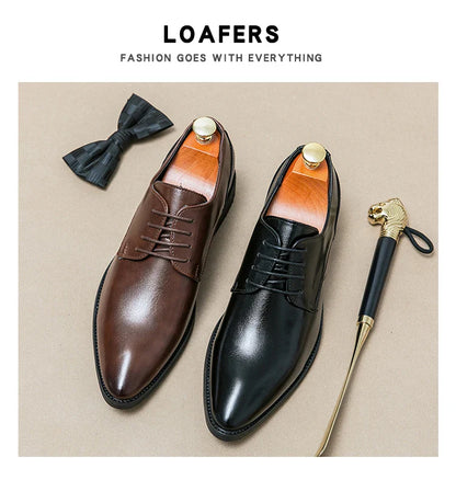 Men's Dress Shoes Party Formal Oxford Leather Shoes Men Classic Casual Business Leather Shoes Man Wedding Social Leather Shoes