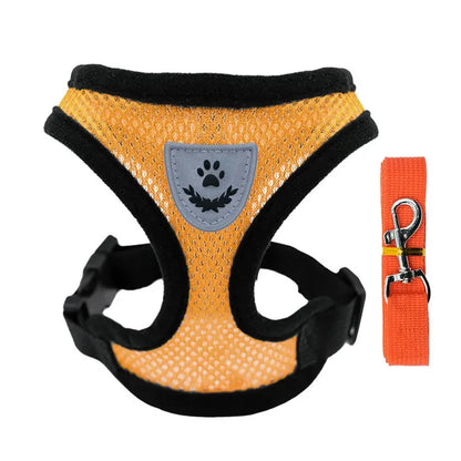 Pet Cat Dog Harness with Lead Leash Adjustable Vest Polyester Mesh Breathable Harnesses Reflective for Small Dog Cat Accessorie