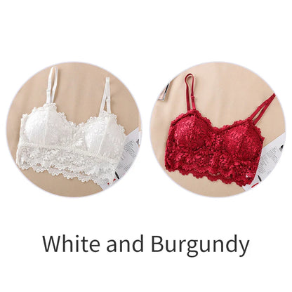 1/2 Pcs Sexy Bra Women Lace Bralette Sexy Lingerie Underwear Wireless Padded Seamless Bra Ultra Strap Padded Bras for Women