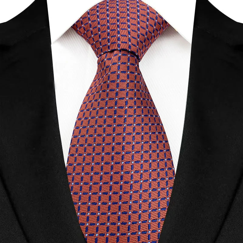 Luxury 8CM Mens Ties Polka Dot Necktie Formal Classic Business Necktie Jacquard Woven Neck ties For Men Groom Wedding Party