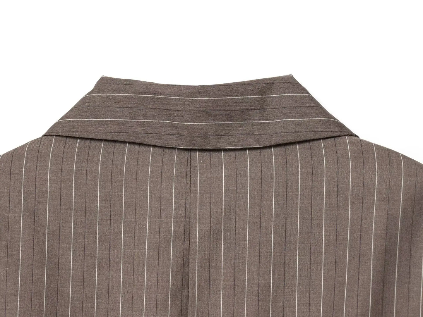 Office Lady Chic Brown Suits V Neck Striped Loose Blazer High Waist Wide Leg Pants Fashion Casual Women Suits Костюм Офисный