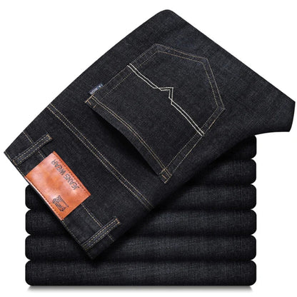 2024 New Stretch Slim Fit Pants Comfortable Soft Business Denim Trousers Male Brand Clothing Men Fashion Straight Jeans 28-40