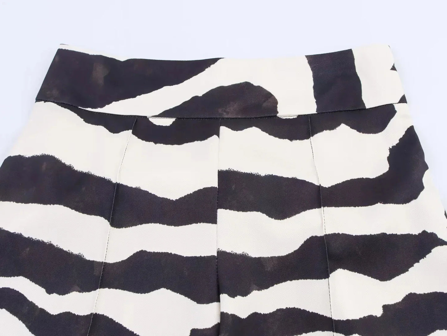 KONDALA Vintage Zebra Print Women Suits V Neck Oversized Long Blazer High Waist Wide Leg Pants Fashion 2025 Fall Streetwear Suit