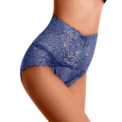 Sexy High Waist Underwear Women's Thin Hollow Lace Ladies Panties Solid Cotton Crotch Large Size High Waist Panties For Women