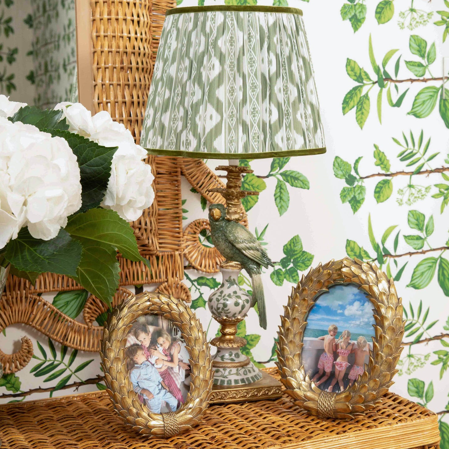Olive Ikat Lampshade (30cm)