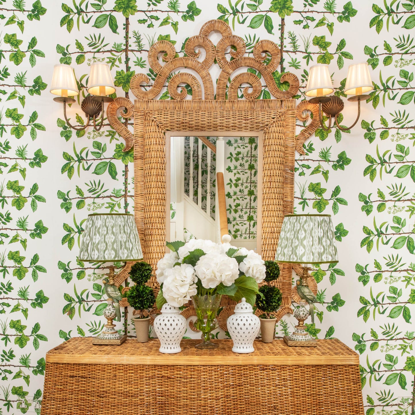 Olive Ikat Lampshade (30cm)