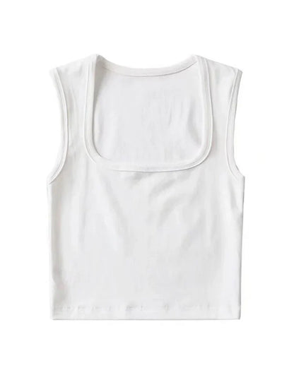 Deep Square Collar Vests 2023 Summer New Fashion Sexy Women's Crop Tops Sling Vest Camis