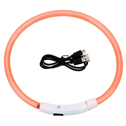 Dog Luminous Charge Collar Led Usb Cat Dogs Collars 3 Modes Detachable Night Led Glow Dog Loss Prevention Collar Pet Accessories