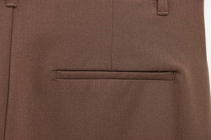 KONDALA Office Lady Casual Chic Solid Women Suit Single Button Sashes Loose Blazer Zipper Pants Fashion 2025 Autumn Winter Sets