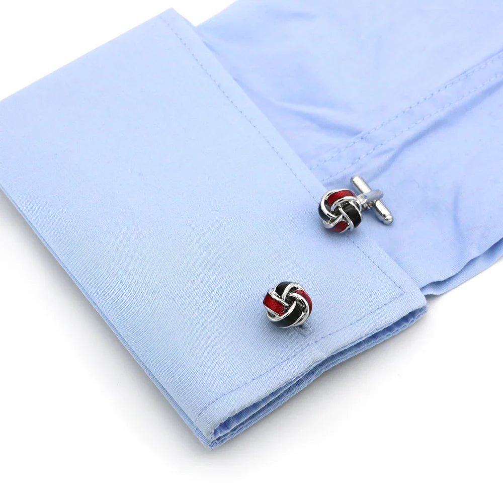 iGame Fashion Knot Cuff Links Quality Brass Material Woven Ball Design Cufflinks For Wedding  Men