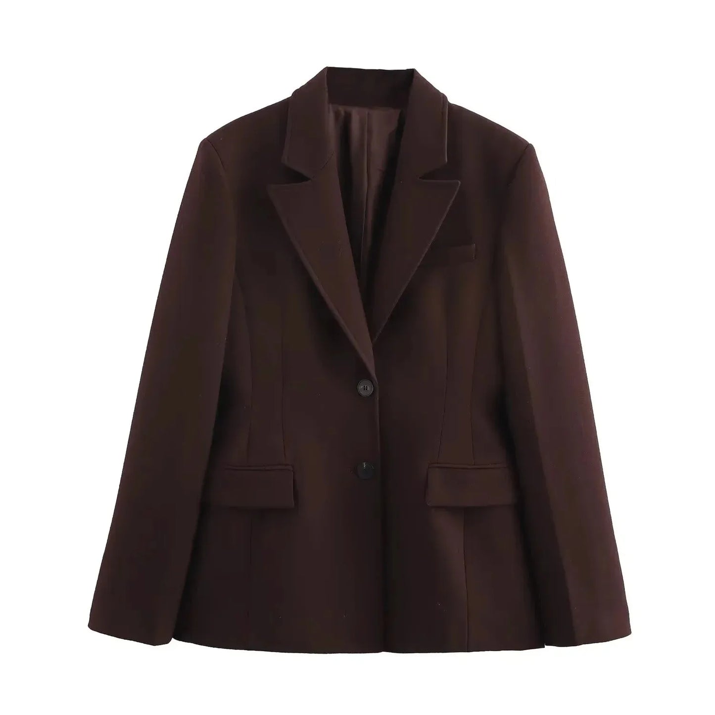 KONDALA Chic Casual Solid Women Suit Pockets Button Blazer Straight Loose Pants Zipper Skirt New Fashion 2025 Autumn Winter Sets