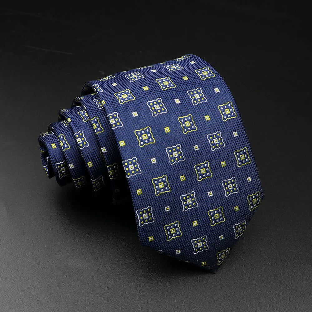 New Style Fashion Jacquard Floral Paisley Necktie Polyester Male Narrow Red Blue Tie Suit Shirt Gift For Men Accessory Gravatas