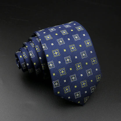 New Style Fashion Jacquard Floral Paisley Necktie Polyester Male Narrow Red Blue Tie Suit Shirt Gift For Men Accessory Gravatas