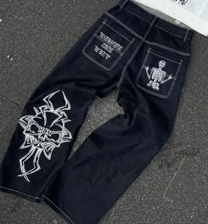 High-quality New Jeans Y2K Street Popular Multicolor U Brand Retro Wide-leg Pants Unisex Casual Loose Joker Couple Jeans Pants