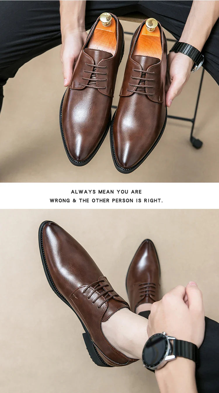 Men's Dress Shoes Party Formal Oxford Leather Shoes Men Classic Casual Business Leather Shoes Man Wedding Social Leather Shoes
