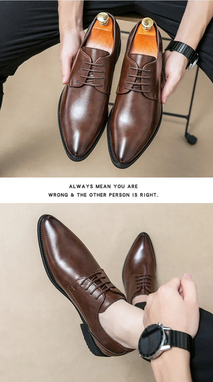 Men's Dress Shoes Party Formal Oxford Leather Shoes Men Classic Casual Business Leather Shoes Man Wedding Social Leather Shoes