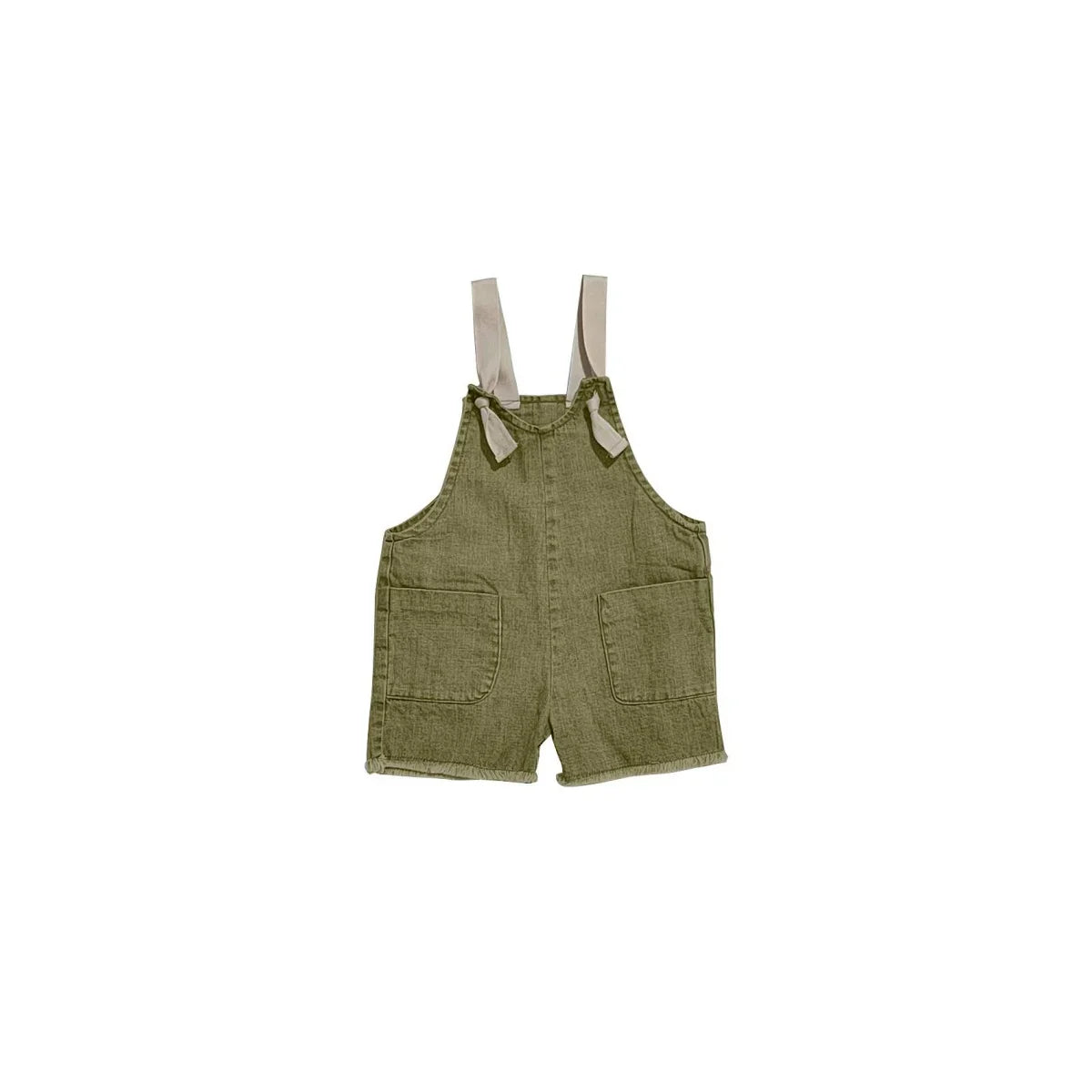 AP 2025 SS washed green denim Fringe collection boys girls fashion cotton jeans dress shirt skirt family clothing