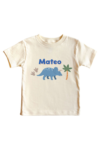 Personalized Little Fossil Neutral Graphic Bodysuit & Kids Tee | Natural