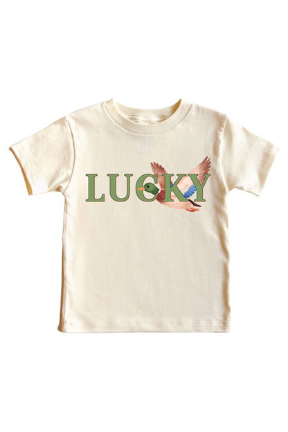 Lucky Duck Graphic Bodysuit & Kids Tee | Natural