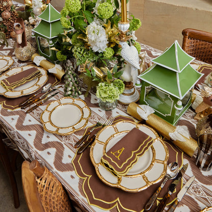 Chocolate Ikat Tablecloth