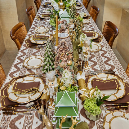 Chocolate Ikat Tablecloth