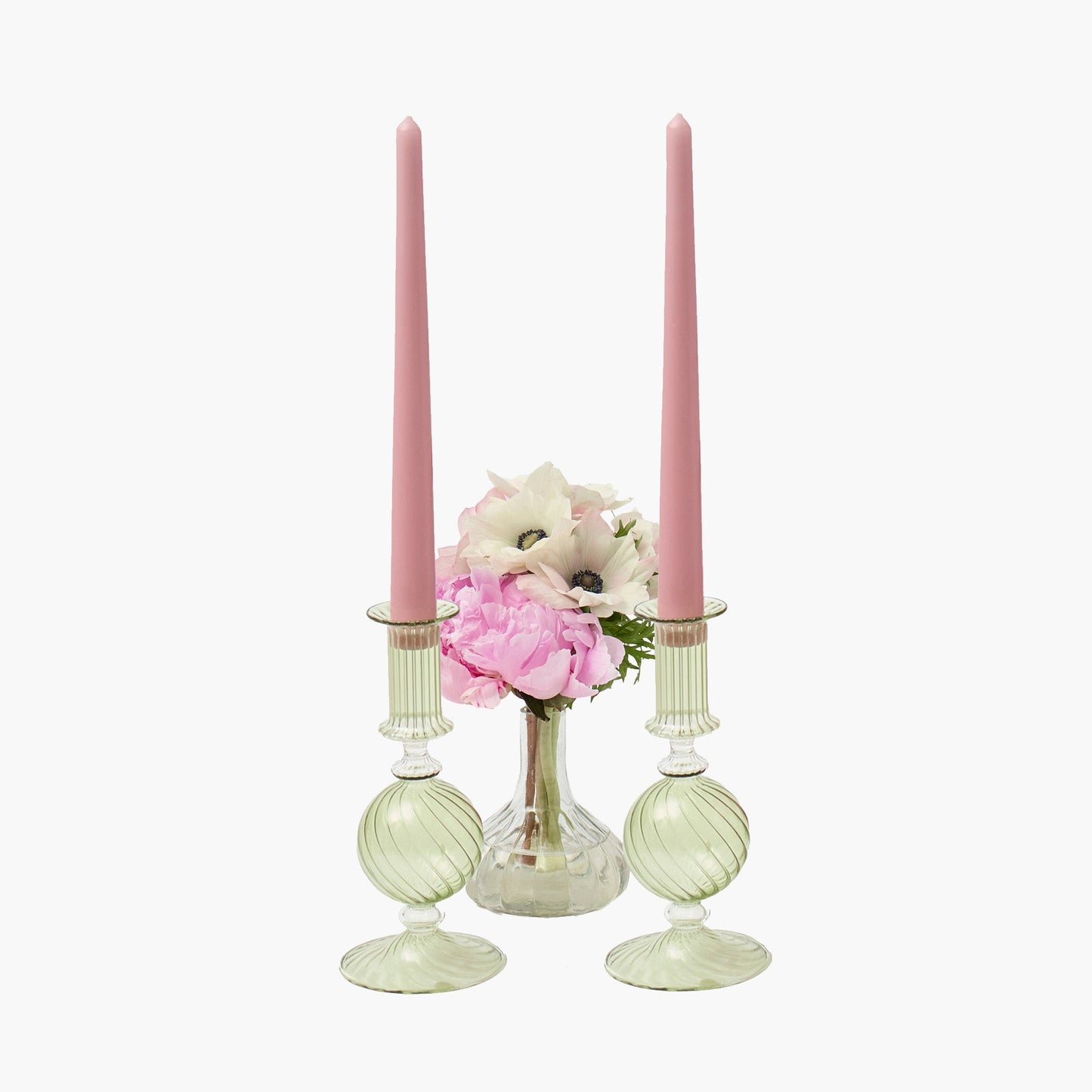 Olive Small Camille Candle Holders (Pair)