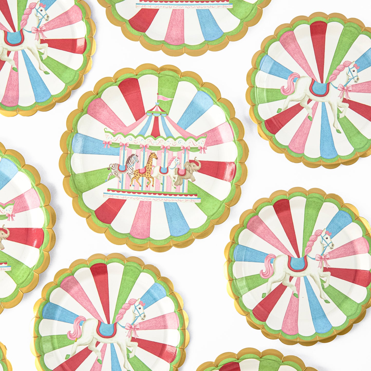 Carousel Dinner Paper Plates (Set of 8)