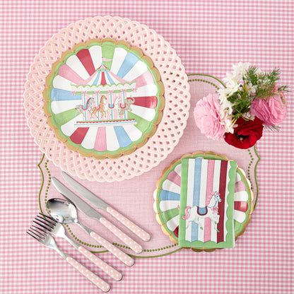 Pink & Green Eloise Linen Placemats (Set of 4)