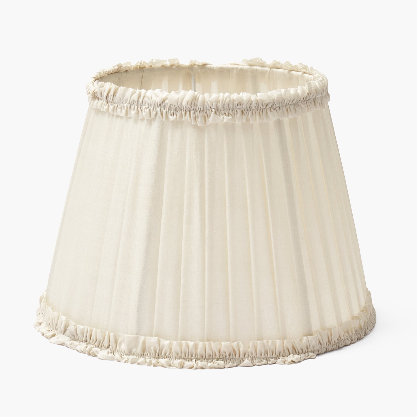 Cream Frilled Silk Lampshade (30cm)