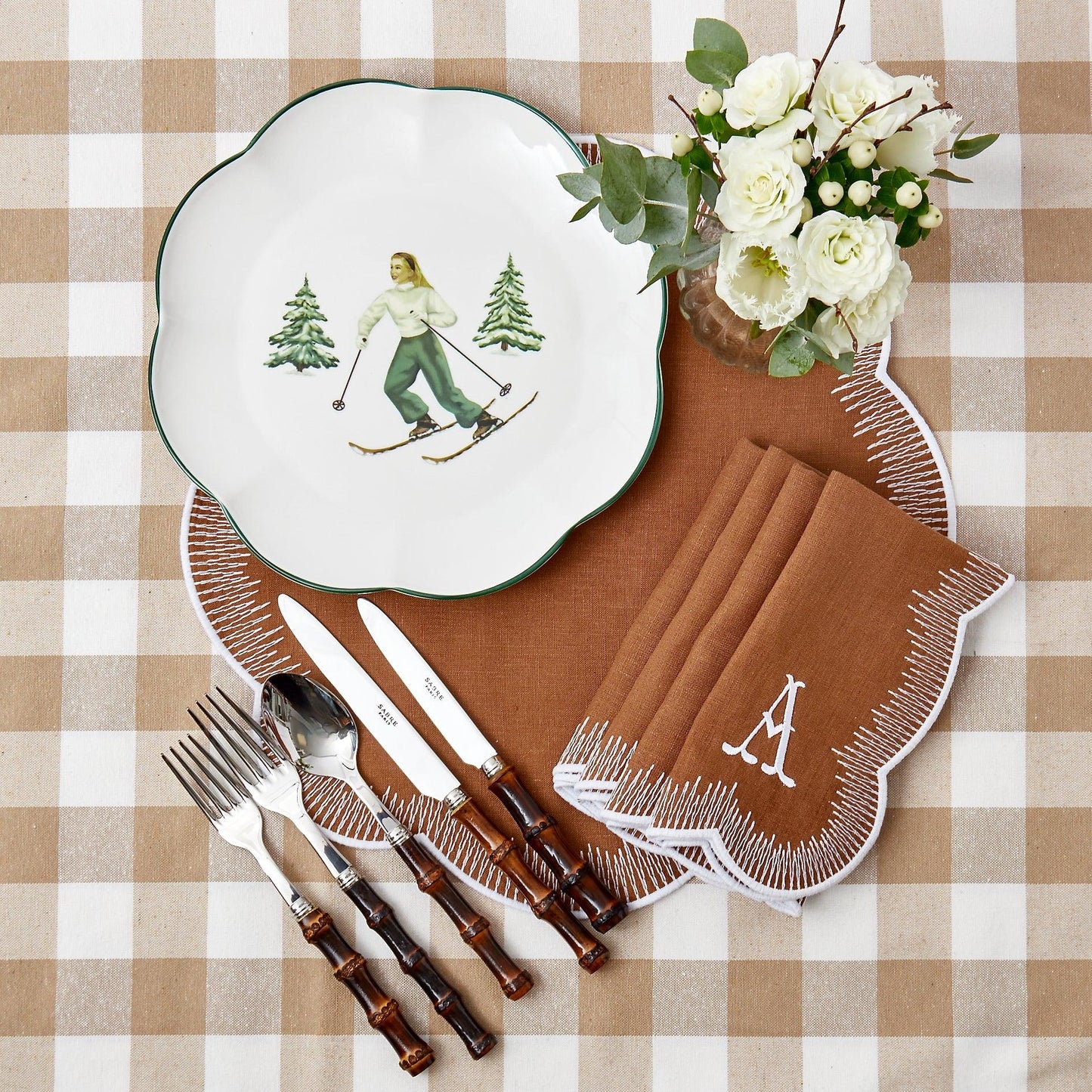 Caramel Alathea Linen Placemats (Set of 4)