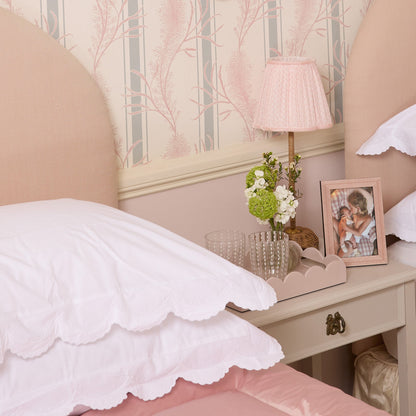 Soft Pink Small Scalloped Lacquer Tray