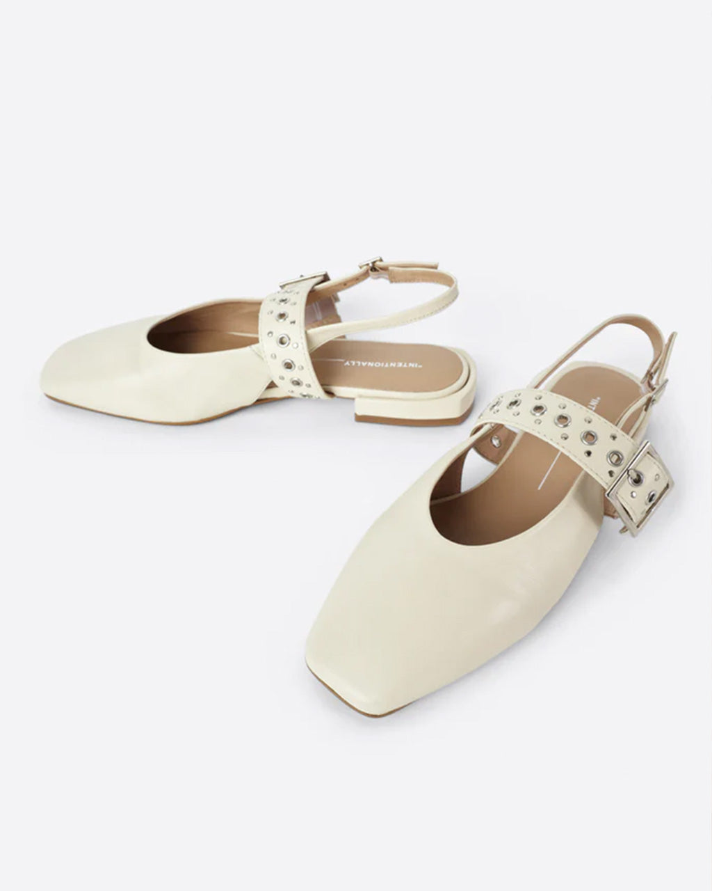Pearl Slingback Ballet Flat - Creme