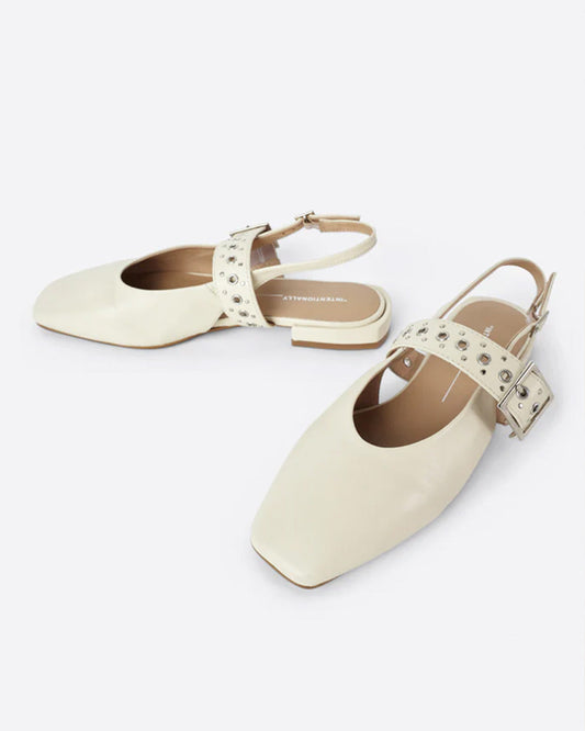 Pearl Slingback Ballet Flat - Creme