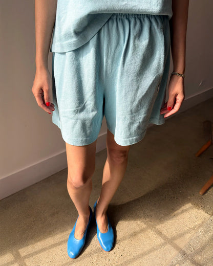Flared Basketball Shorts - Sky Blue