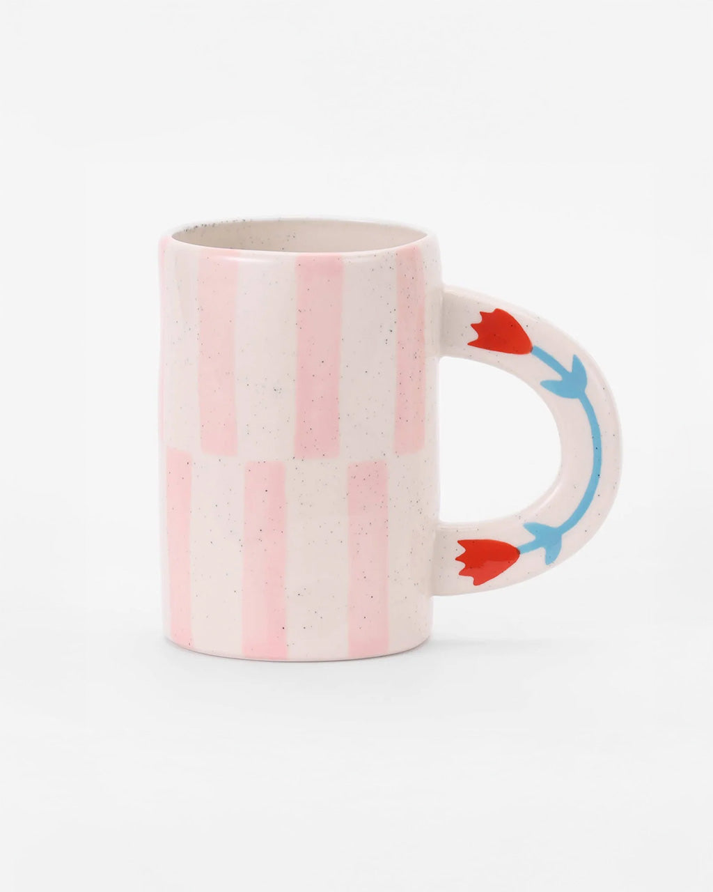 Ceramic Coffee Mug - Pink Stripe