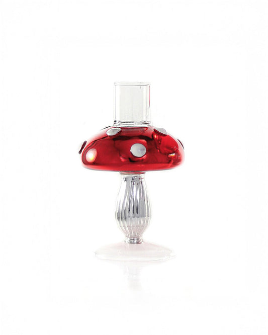 Small Red Mushroom Candlestick