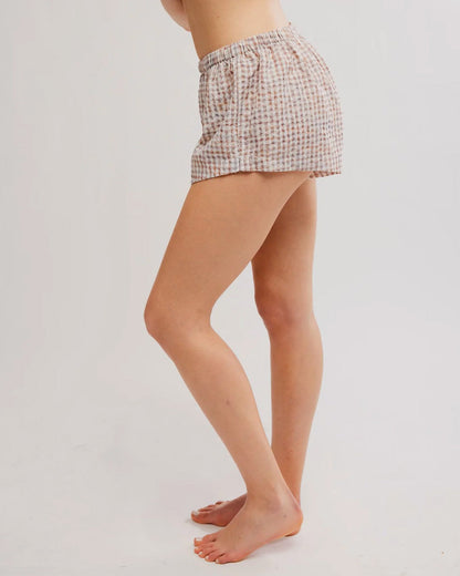 Cross My Heart Boxer Shorts - Ivory Combo