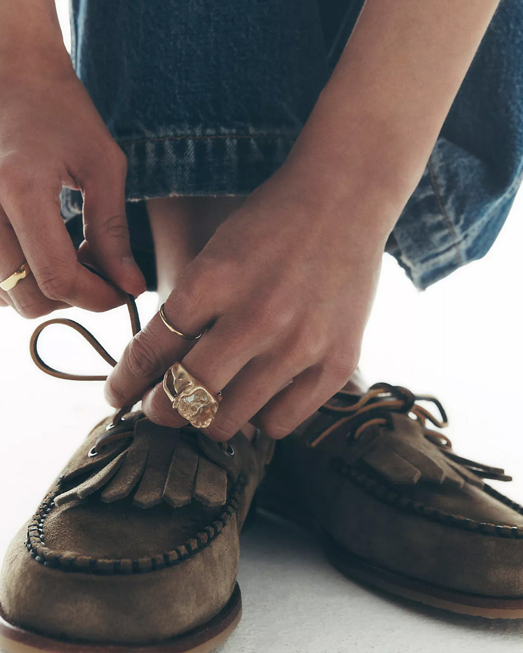 We The Free Benny Boat Shoe - Grey Taupe Suede