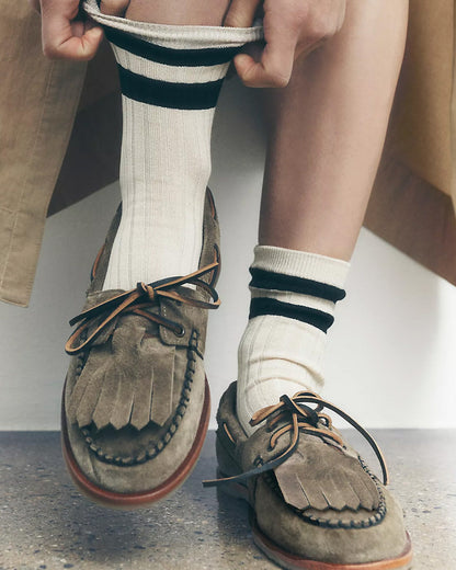 We The Free Benny Boat Shoe - Grey Taupe Suede