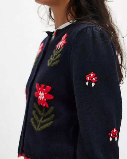 Nonna Knit Cardigan - Midnight Bloom Combo